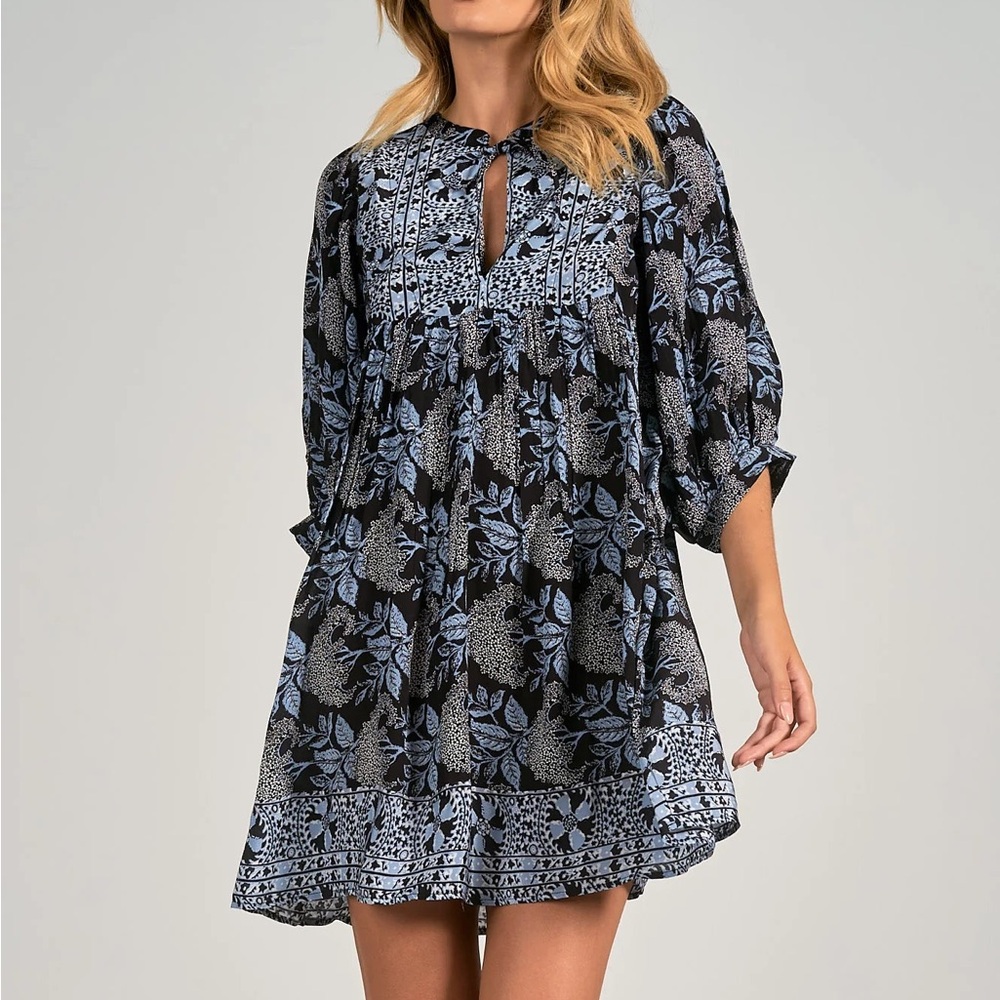 Baby Doll Costa Floral Print Dress